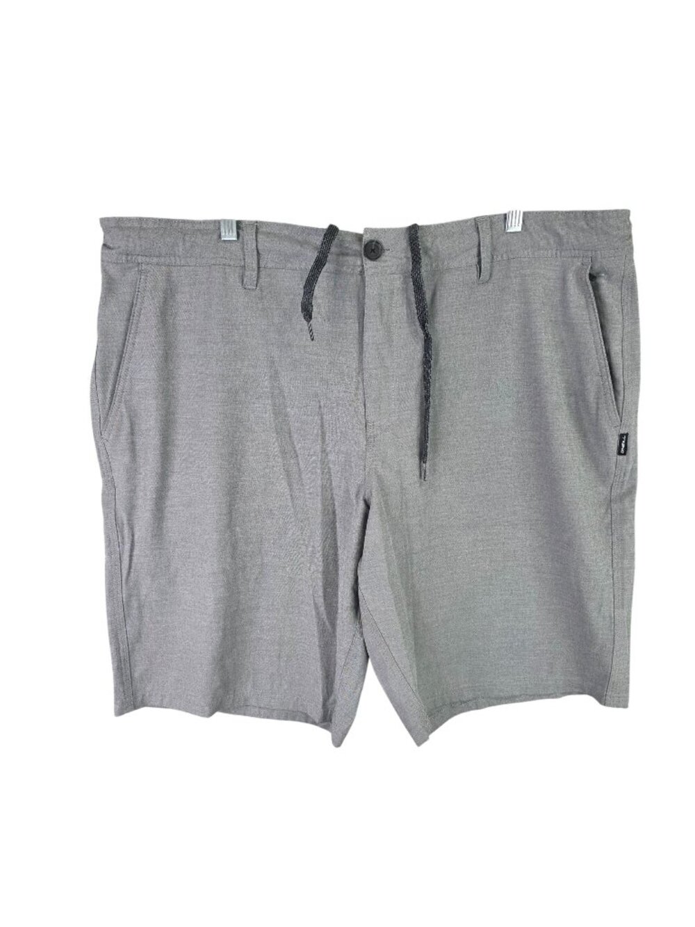 Mens O'Neil Hybrid Gray Flat Front Shorts Drawstring Polyester Blend Size 40